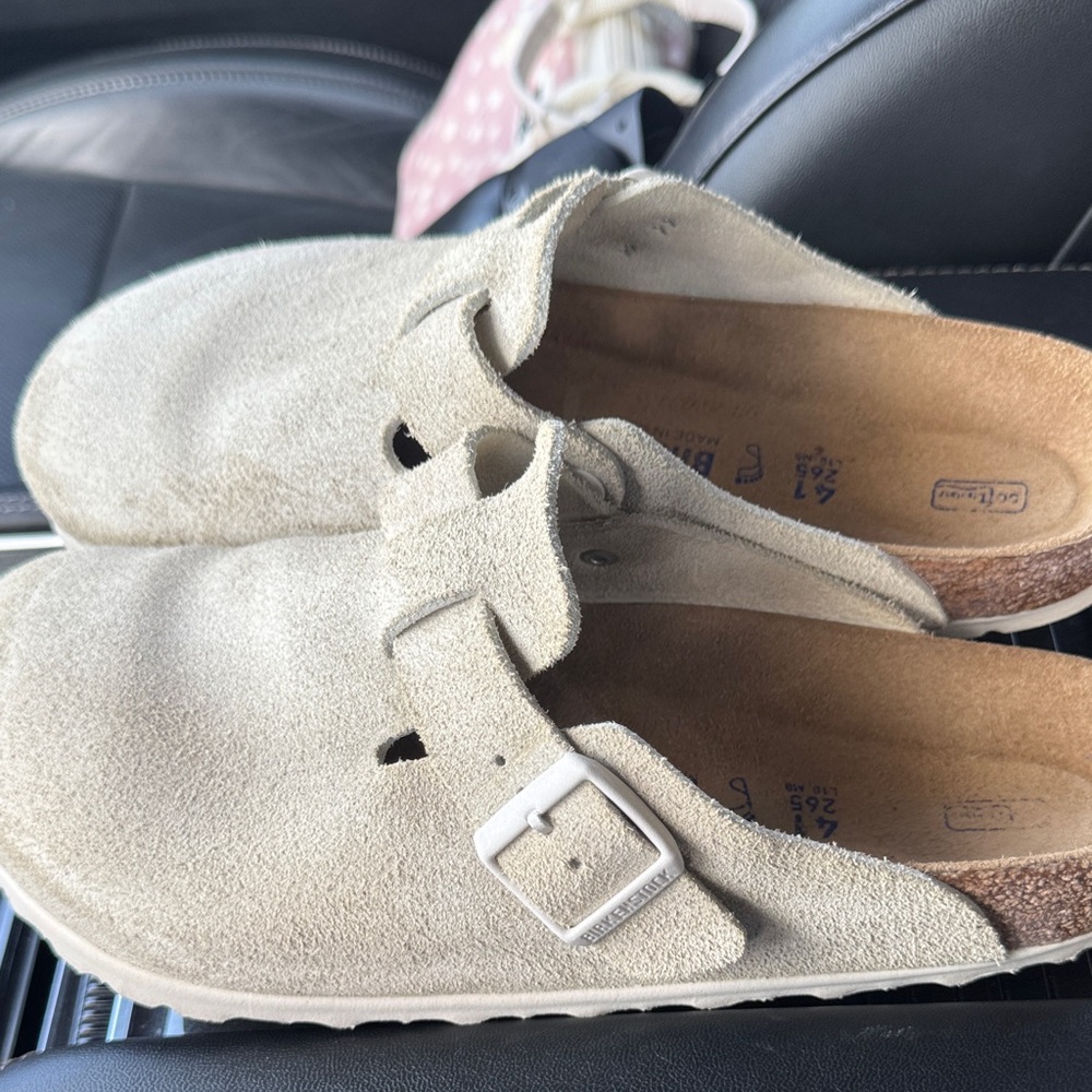 Birkenstock Beige Suede Loafers